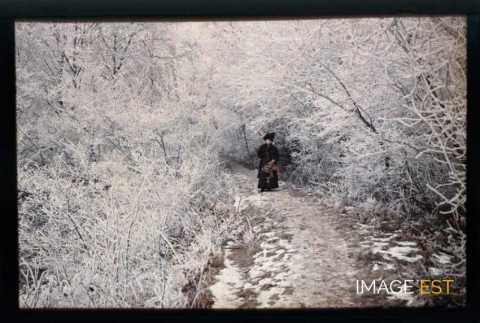 Femme sur un sentier (Meurthe-et-Moselle)