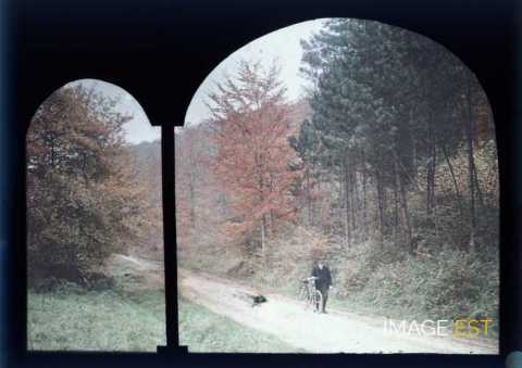 Homme sur un sentier (Meurthe-et-Moselle)