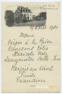 Menu au Clos de Tantonville (Tantonville)
