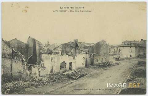Une rue bombardée (Vitrimont)