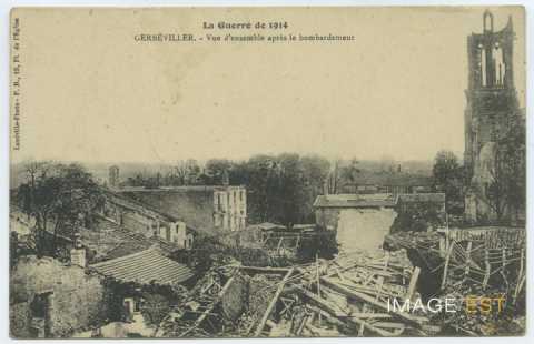 Gerbéviller dévastée (Meurthe-et-Moselle)