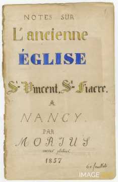 Page de titre du manuscrit Morius 77