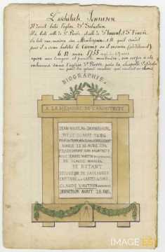 Note biographique à la mémoire de Jennesson (manuscrit Morius 77)