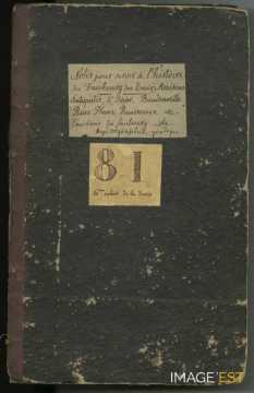 Page de couverture du manuscrit Morius 81
