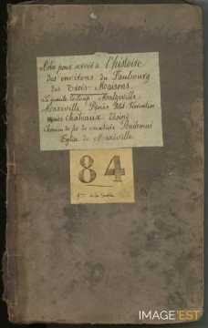 Page de couverture du manuscrit Morius 84