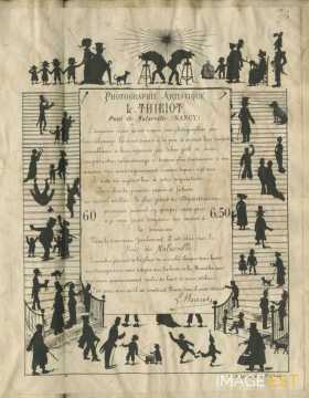 Annonce publicitaire du photographe Thiriot (manuscrit Morius 84)