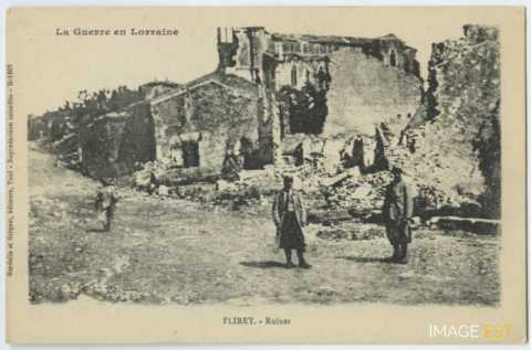 Maisons et église en ruine (Flirey)