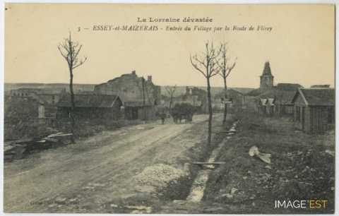 Attelage dans une rue (Essey-et-Maizerais)