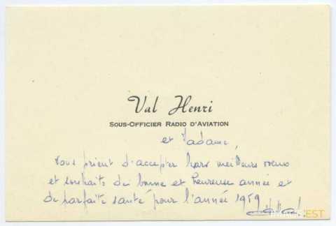 Carton de voeux (Essey-et-Maizerais)
