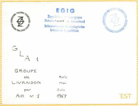 Cachet de l'EGIG