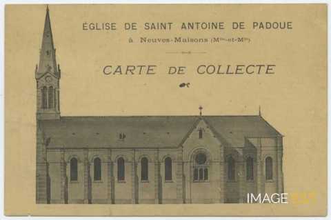 Carte de collecte pour l'église Saint-Antoine de Padoue (Neuves-Maisons)