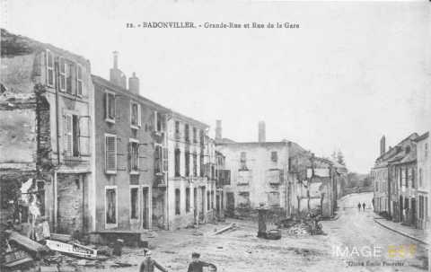 Grande rue et rue de la Gare (Badonviller)
