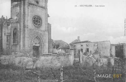 Neuviller-lès-Badonviller en ruines (Meurthe-et-Moselle)