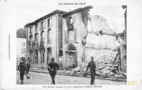 Raon-l'Étape bombardée  (Vosges)