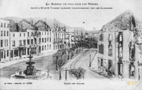 Raon-l'Étape bombardée  (Vosges)