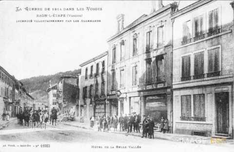 Raon-l'Étape bombardée  (Vosges)