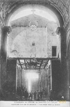Eglise incendiée  (Raon-l'Étape)