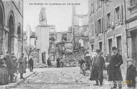 Raon-l'Étape bombardée  (Vosges)