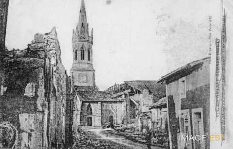 Beauzée-sur-Aire en ruines (Meuse)