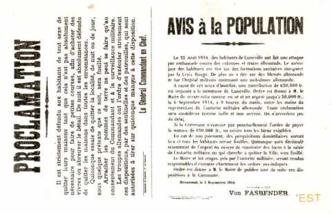 Affiche de la Première Guerre mondiale (Lunéville)