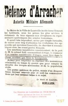 Affiche de la Première Guerre mondiale (Lunéville)