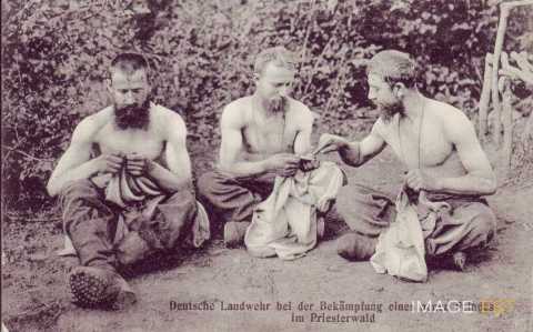 Soldats allemands au Bois-le-Prêtre (Meurthe-et-Moselle)