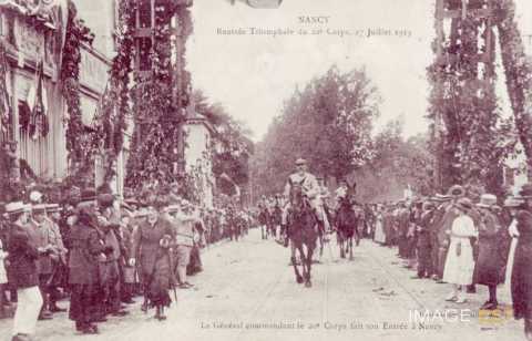 Rentrée  du XXe corps d'armée  (Nancy)