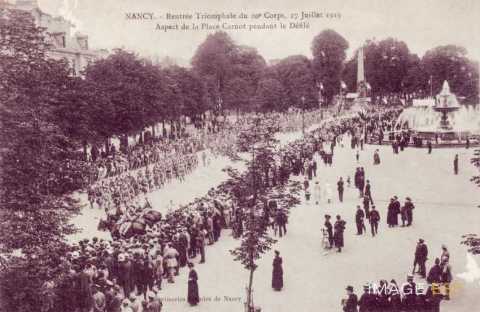 Rentrée  du XXe corps d'armée  (Nancy)