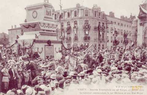 Rentrée  du XXe corps d'armée  (Nancy)