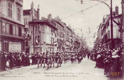 Rentrée  du XXe corps d'armée  (Nancy)