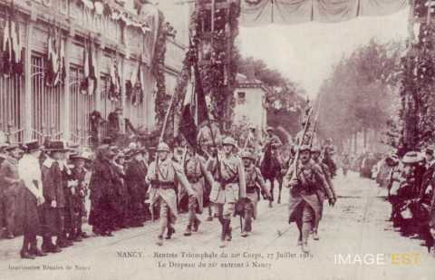 Rentrée  du XXe corps d'armée  (Nancy)
