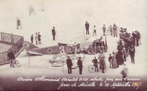 Aviatik détruit en 1917 (Nancy)