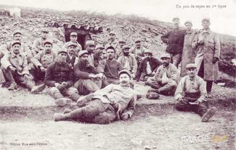 Soldats français au repos (Lorraine)