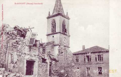 Eglise et maison en ruines (Saint-Agnant)