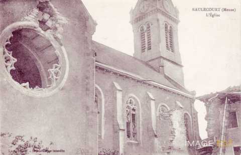 Eglise endommagée  (Raulecourt)