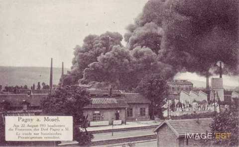 Incendie d'une usine (Pagny-sur-Moselle)