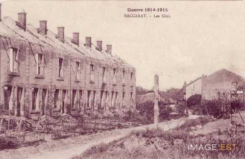 Cités  ouvrières détruites (Baccarat)