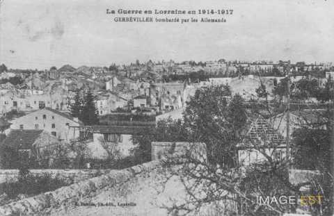 Gerbéviller en ruines (Meurthe-et-Moselle)