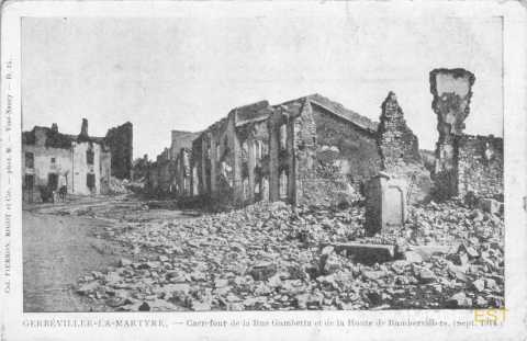 Carrefour et fontaine (Gerbéviller)