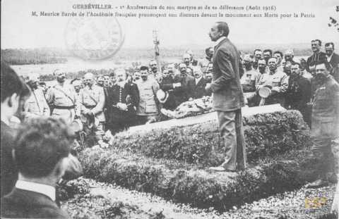 Cérémonie d'août 1916 (Gerbéviller)