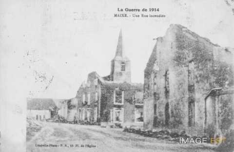 Rue incendiée  (Maixe)
