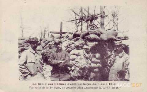 Soldats dans une tranchée  (Montauville)