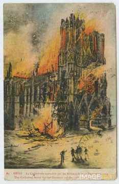 Cathédrale incendiée (Reims)