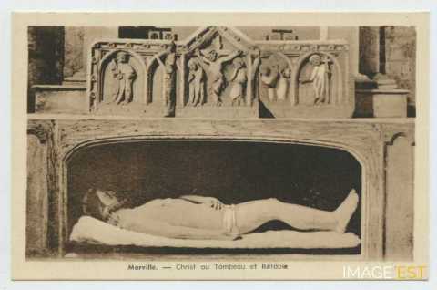 Christ au tombeau et retable (Marville)