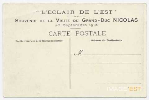 Souvenir de la visite du grand-duc Nicolas de Russie