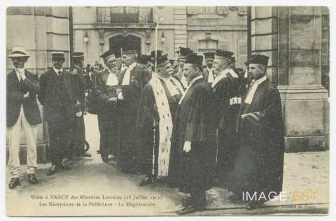 Visite des ministres lorrains (Nancy)