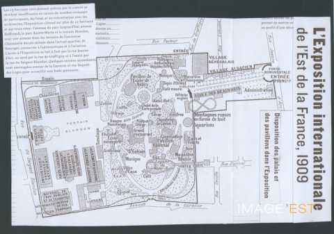 Plan de l'Exposition internationale de l'Est de la France, 1909 (Nancy)