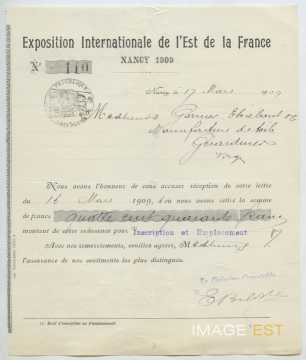 Exposition internationale de l'Est de la France, 1909 (Nancy)