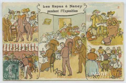 Les repas à Nancy pendant l'Exposition