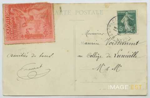 Carte postale timbrée (Nancy)